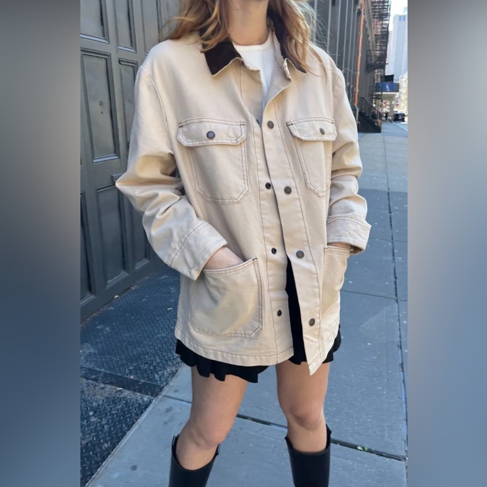 BRANDY MELVILLE Zoe Barn Jacket oversized+OS+Cream - Picture 1 of 3
